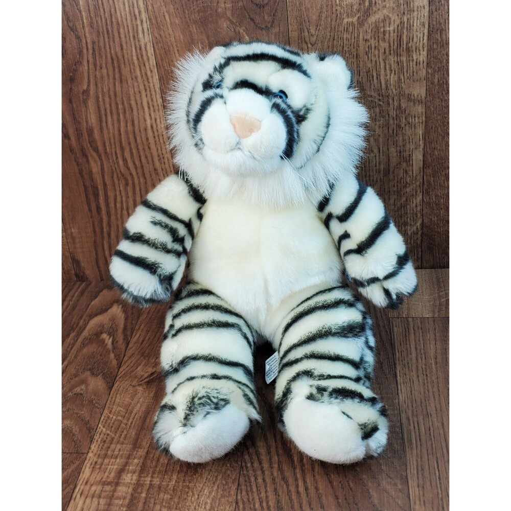 White Tiger Animaland Zippered 16” Plush Blue Eyes